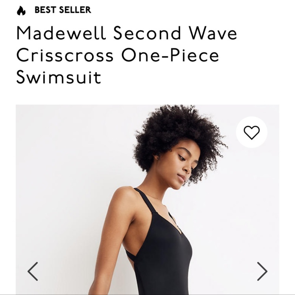 NWT madewell crisscross one piece second wave swim